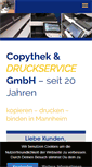 Mobile Screenshot of copythek-druck.de