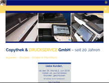 Tablet Screenshot of copythek-druck.de